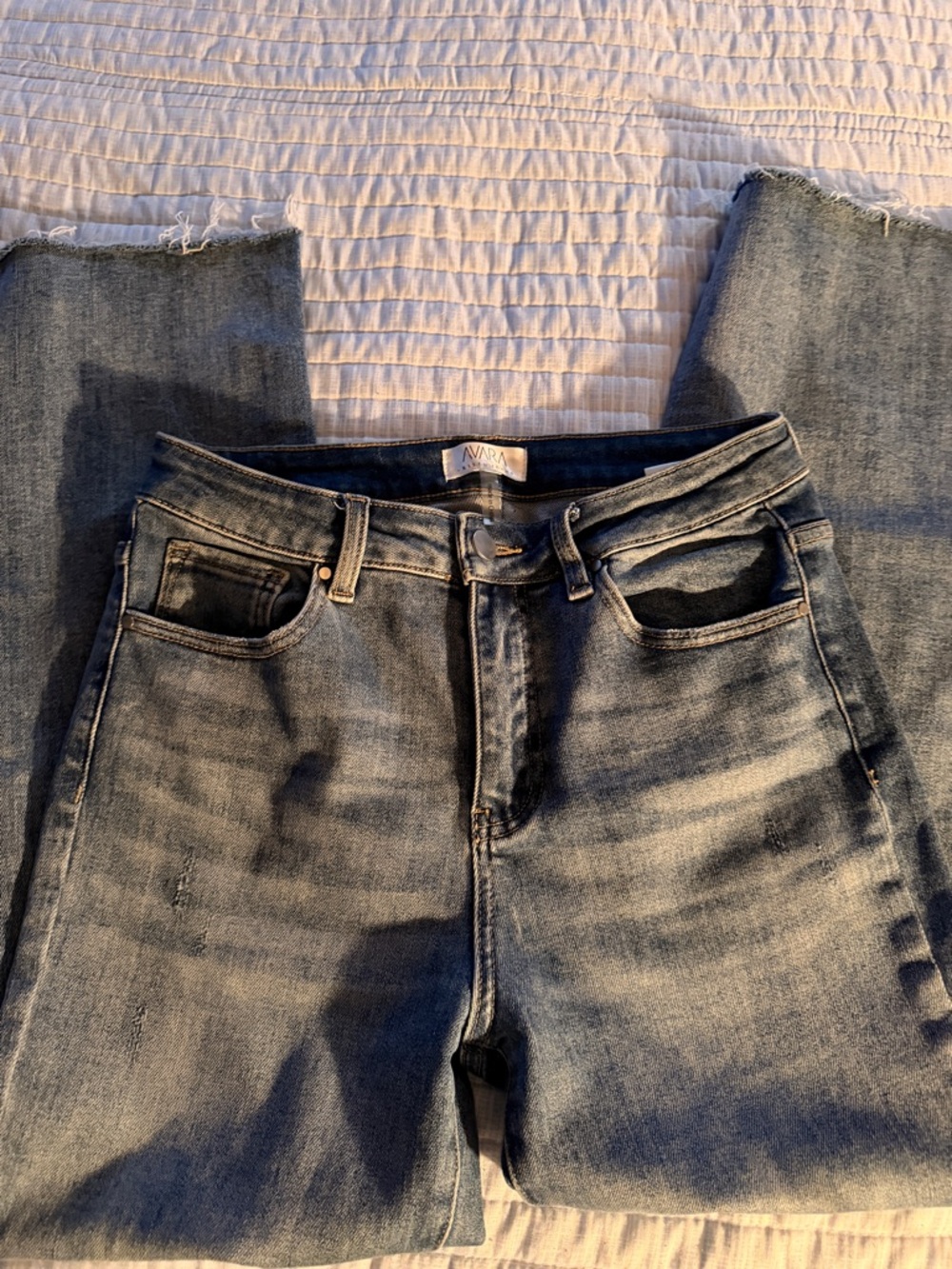 Avra High-Rise Light Blue Straight Jeans